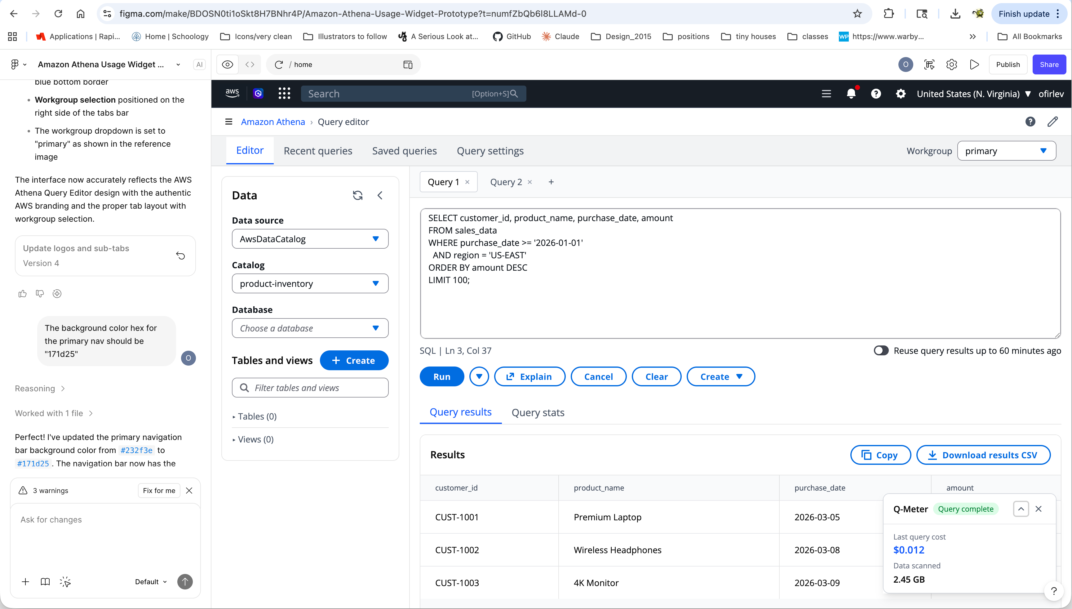Design workflow step 1 in Figma Make