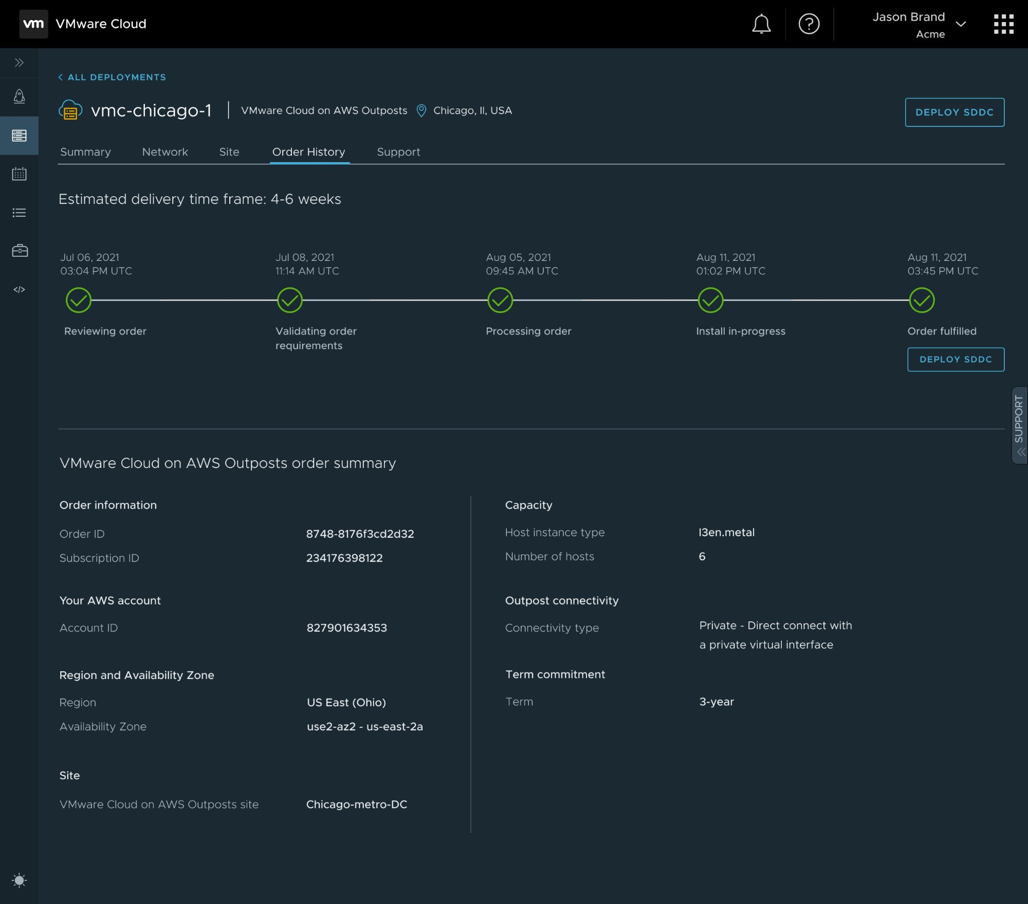 VMware Cloud on AWS Outposts preview