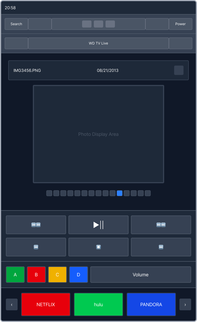Phone wireframe: photo