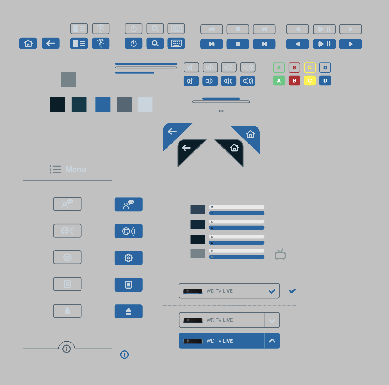 WD Remote button components