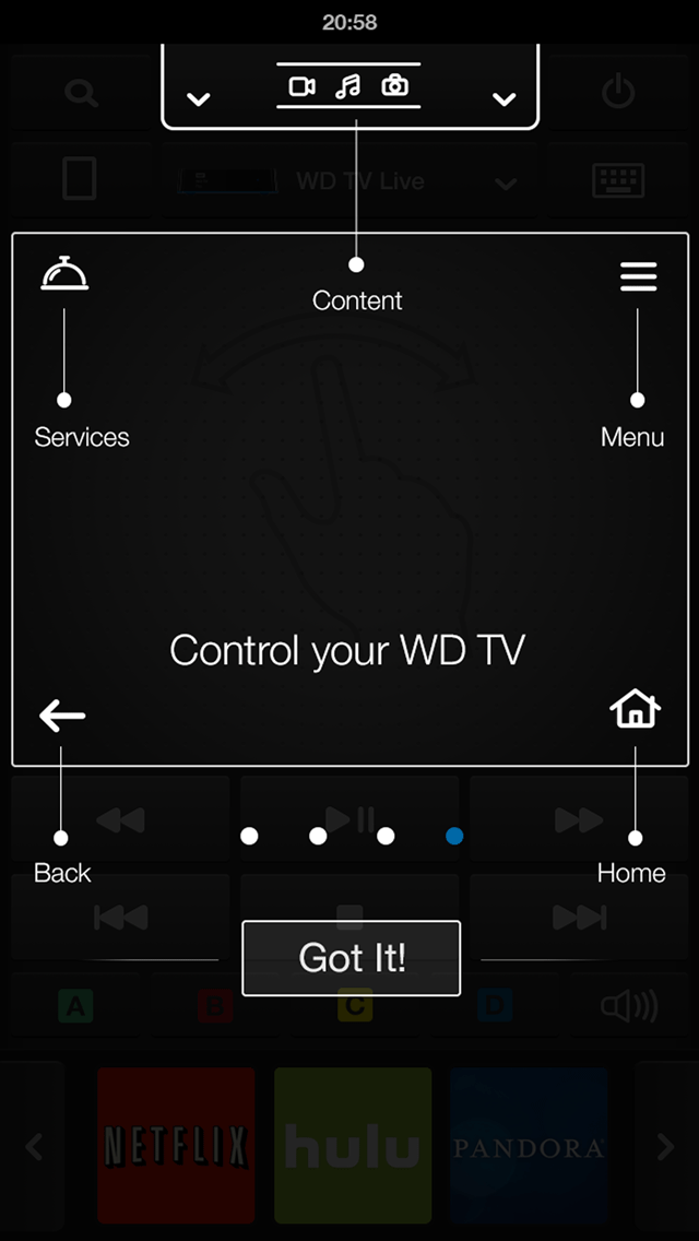 WD Remote onboarding coach mark screen 1