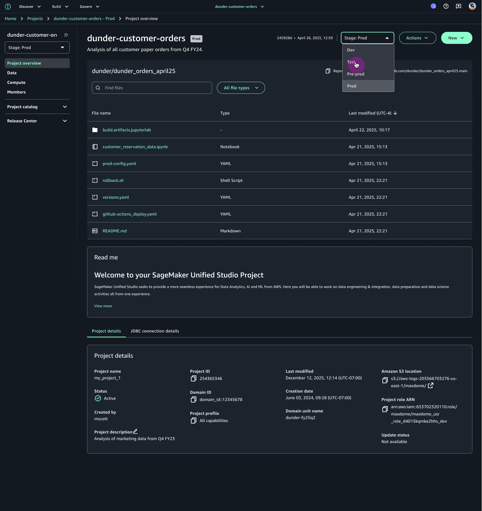 Hi-fi stage change on project homepage