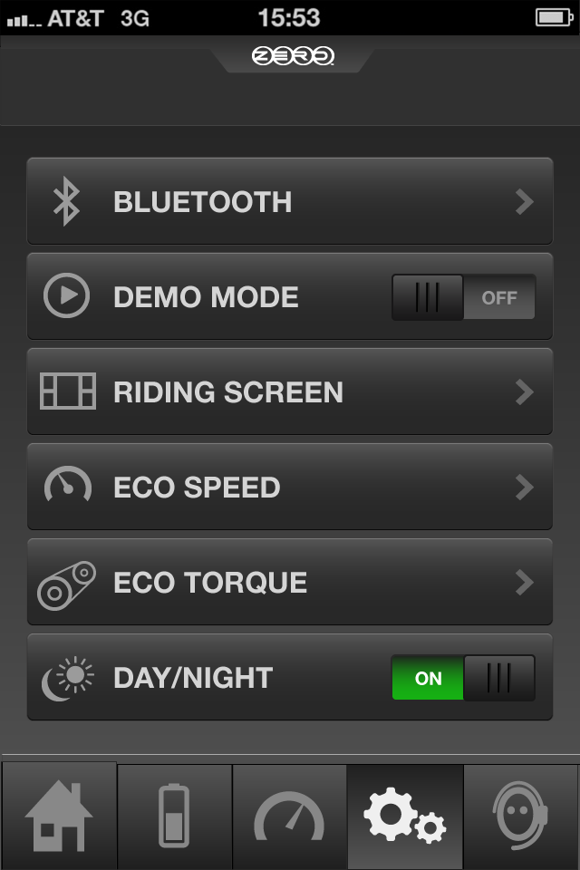 Final mock: ride setup screen 1
